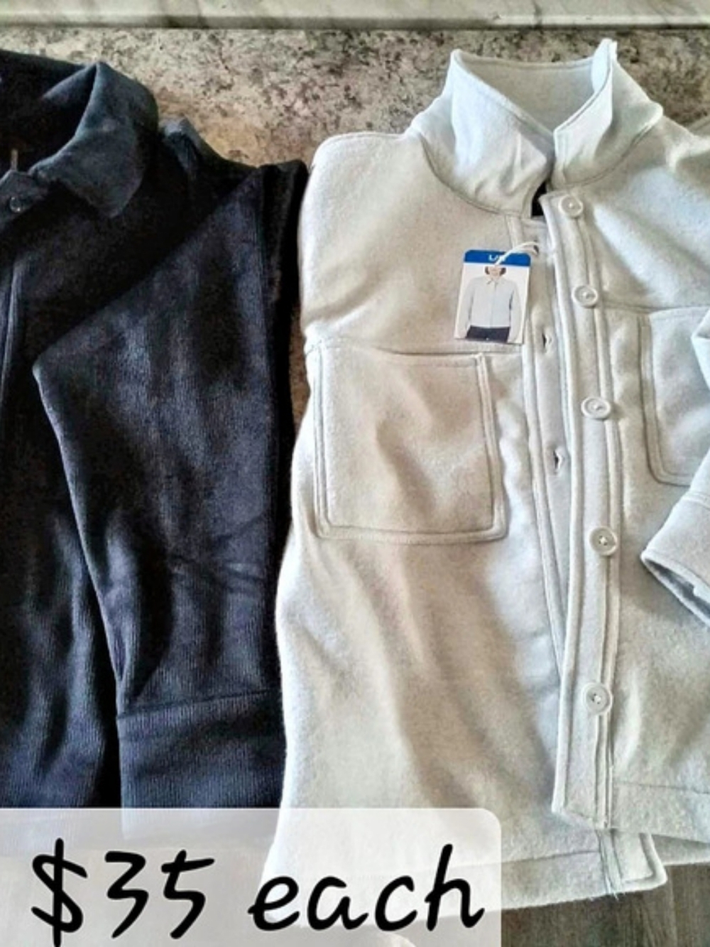 32 Degrees Women's Soft Fleece Button-Up Shirt Jacket XL